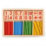 Peradix 52 Spindles Wooden Number Sticks Mathematics Material Educational for Kid Child