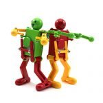 VANKER 2Pcs Random Color Children Kids Clockwork Wind Up Plastic Dancing Robot Development Toy Gift