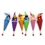 VANKER 1Pc Random Color Cute Kids Smily Face Clown Hide Seek Playing Game Bell Ring Funny Attractive Toy