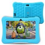 Dragon Touch Y88X Plus Kids Tablet 7 inch Quad Core Android PC Tablet Android 5.1 Lollipop IPS Screen 1G RAM 8G ROM Wifi Bluetooth Camera Games Unlocked Version of Kidoz & Google Play Pre-Installed (With Blue Silicone Adjustable Stand Case) [2016 New Model]