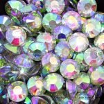 Little Snow Direct® Pack of 1000 Top Quality Resin Crystal Flat Back Rhinestones Diamante Gems Nail Art & Crafts (Crystal AB, 2mm)