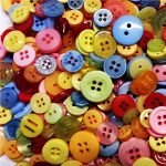 ASVP Shop® 100 Small Coloured Buttons Wedding Decorations Table Centrepiece Craft Art Kitsch