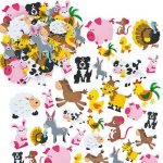 Farm Animal Foam Stickers for Children to Make Decorate and Personalise Countryside Collages Arts and Crafts (Pack of 96)