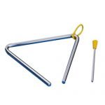 Kids Toy Percussion Musical Instrument Alloy Triangle 5.8" x 5.3" Educational Preschool