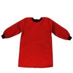 Childrens Paint Apron / School Art & Craft Smock – Robust, Easy Clean, Water Resistant, Quality Fabric Red 2-4 Years