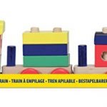 Melissa & Doug Stacking Train - Classic Wooden Toddler Toy (18 pcs)