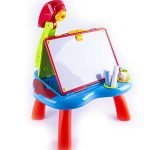 deAO Projector Art Drawing Doodle Desk with Black and White Boards Set includes Projector Disks Chalk and Magnets