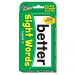 TREND ENTERPRISES INC. Trend Enterprises Sight Words Level C Pocket Flash Cards