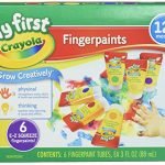 Crayola 81-1429 Finger Paint Washable, 6 Squeeze Tubes