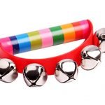 JUNGEN Wooden Rattles for Baby Over 6 Monthes Educational Toy for Baby in Random Color (Semicircle)