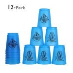 Pawaca Sport Stacking Set with Aspirail, Reinforced Cup Lips, Improve Hand-eye Coordination and Quickness, Perfect Gift for Kids