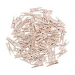 CE Arts & Crafts 100 Coloured Craft Wooden Mini Pegs - Natural
