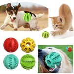 Suyi Dog Toy IQ Balls for Pets Tooth Cleaning Chewing Toys Balls of Non-Toxic Soft Rubber Silicone