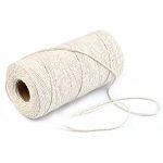 ATPWONZ Bakers Twine/100% Cotton 1mm Cooking String Food Safe Twine for Cooking Arts Crafts and Gift Wrapping(656 Feet,off-white/cream)