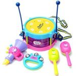 Reasoncool Baby Kid Colorful Musical Drum Bell Toy Music Developmental Instrument Puzzle Toy Child Gift