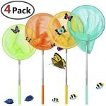 Advantages: Long-handle butterfly nets allow kids' little hands and eyes to increase their visual and hand motion functionality. Encourages gross motor skills, hand-eye coordination and exploration of the natural world. Perfect for increasing the kids' interest in nature and developing their hands-on skills. Let your boys and girls enjoy their happy time