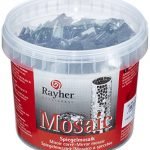 RAYHER Mirror Mosaic Stones 1,5x1,5cm, Art and Craft Tiles,  Bucket 1kg with 660pcs