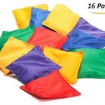 Prextex 16 Pack Nylon Bean Bags Fun Sports Game Bean Bag Carnival Toy Bean Bag Toss Game