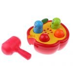 MagiDeal Fun Baby Toddler Knocking Worm Game Apple Model Toys Early Educational Toys Gift Developmental hand-eye coordination