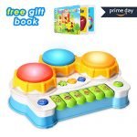 Baby Musical Toys Drums Piano Toys Keyboard Toddler Musical Instrument,Learning and Development Baby toys for above 18 months Toddler Toys With Light And Music Set for Girls And Boys Early Educational Game