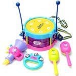 Education Toy,Fortan 5pcs Kids Baby Roll Drum Musical Instruments Band Kit Children Toy