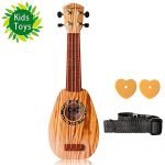 IBUYTOP Soprano Ukulele 17-inch Guitar Toy for Kids With the Picks and Strap Musical Instruments,Symphony Guitar