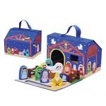 jumini Nativity Set, 18m, Fold Away Carry Case, Wooden, Hand Eye Coordination, Imagination, Toddler Toy