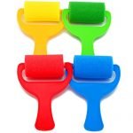 LUFA 4pcs Sponge Brush Paint Roller Kid Art Craft Painting Tool(Random Color)