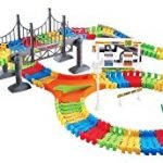 Children Kids Fun Car Flexible Variable Track Set 258 Pcs Racing Game Set Led Light Battery Operated