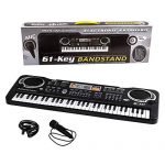 Shayson Kids Piano Multi-function 61 Key Keyboard Piano Electronic Organ Music Child Musical Electronic Karaoke Keyboard with Microphone For Kids Children (Black)