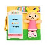 Amazemarket Baby Appease Sleep Toys Soft Fabric Cloth Books Activity Crinkle Ring Paper Reading Early Education Toddler Kids Hand Eye Coordination Non-toxic (what should I wear)