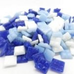 400 Vitreous Glass Mosaic Tiles Blue Arts Crafts 10mm