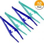 BIEE 10 Pieces Beads Tweezers Plastic Tweezers Plastic Forceps Plastic Craft Tweezers for DIY for DIY Art Craft Plastic Tweezers, Non-Magnetic Plastic Tweezers Plastic clip Plastic clip Tweezer for feeding Reptiles lightweight jewellers watch tool Repair Plastic Anti-static Tweezers Repair Tool（Blue and Green ）