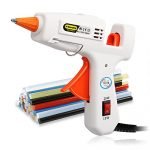 E.Durable Hot Melt Glue Gun Kit with 40 Multi-Colored Glue Sticks for DIY Handcraft School Projects/Home Arts/Crafts / Repair | Flexible Trigger | (HotGluegun-Kit)