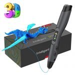 3D Printing Pen, Tecboss Intelligent 3D Pen with 2 Pack PLA Refilaments, Compatible with PLA & ABS, LCD Display Perfect Arts Crafts Gift for Kids & Adults