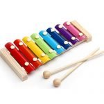 Cdet 1X Wooden Children Toy Hand Click Knockers Piano Sand Hammer Early Education Learning Exercises Musical Instruments