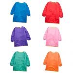 Yundxi Pack of 6pcs Kids Child Long Sleeve Apron Waterproof Art Craft Smock for School, Painting Classroom, Home and Kitchen