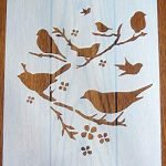 Roosting Birds Stencil Mask Reusable PP Sheet for Arts & Crafts