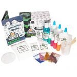 Professor Gloop's 5 in 1 Educational Slime Making Kit - DIY Non-Toxic, Borax-Free Includes Ingredients and Instructions on How to Make; Glow in the Dark | Glitter | Foam Ball | Bright | Regular Slime