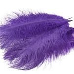10 x Arts Crafts Ostrich Feathers Fluffy 10"-12" Long Purple