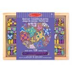 Melissa & Doug Butterfly Friends Bead Set (Arts & Crafts, Handy Wooden Tray, 120 Beads and 5 coloured Cords)