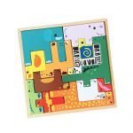 Ben-gi Baby Wooden Brain Teaser Jigsaw Cartoon Animals Block Toys Game Kids Children Early Educational Toys