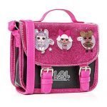 L.O.L. Surprise ! LOL Dolls Handbag For Girls Featuring Glitterati Doll Unicorn, Diva, Queen Bee | Black & Pink Kids Handbag Crossbody | Children Cross Body Bag | Fashion Shoulder Bags For Kids