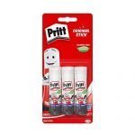 Pritt Stick Original Multi Pack / Childproof and washable glue stick for paper, cardboard and felt / 3 x 22g
