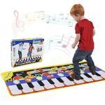 RenFox Piano Mat, Musical Dance Mat Tough Play Keyboard Mat for Kids, 5 Modes & 8 Sounds, Baby Early Education musical keyboard, Portable Colorful Music toy Baby Toy Gift (110 * 36cm)