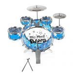 oenkeise Kids Drum Kit Simulation Drum Set Jazz Musical Instrument Toys (Without Chair)
