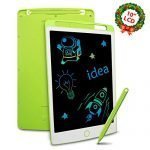 Richgv Colourful LCD Writing Tablet, 10 Inch Digital Ewriter with Erase Lock Switch, Electronic Graphics Drawing Board, Portable Handwriting Doodle Pad for Kids Office Home Learning Toys Gifts(Green)