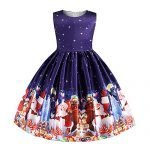 Cichic Girls Dresses Kids Party Dress for Halloween Christmas Wedding Flower Girls Dress Elegant Baby Girls Dress, Blue-04, 4-5year