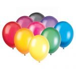 Unique Party 56870 - 12" Latex Crystal Assorted Colour Balloons, Pack of 50