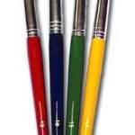 Childrens Paint Brushes 4 Chunky Hogs Hair Brushes Size 18
